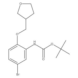 tert-butyl N-{5-bromo-2-[(oxolan-3-yl)methoxy]phenyl}carbamate结构式