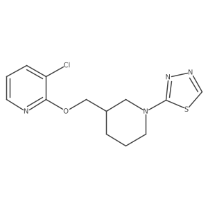 3-Chloro-2-{[1-(1,3,4-thiadiazol-2-yl)piperidin-3-yl]methoxy}pyridine Structure