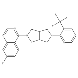 7-Fluoro-4-{5-[3-(trifluoromethyl)pyridin-2-yl]-octahydropyrrolo[3,4-c]pyrrol-2-yl}quinazoline Structure