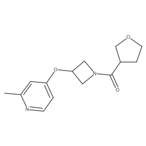 2-Methyl-4-{[1-(oxolane-3-carbonyl)azetidin-3-yl]oxy}pyridine结构式