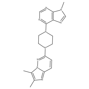 6-(4-{2,3-dimethylimidazo[1,2-b]pyridazin-6-yl}piperazin-1-yl)-9-methyl-9H-purine结构式