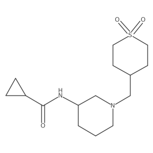 N-{1-[(1,1-dioxo-1lambda6-thian-4-yl)methyl]piperidin-3-yl}cyclopropanecarboxamide Structure