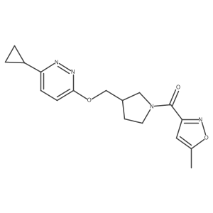 3-Cyclopropyl-6-{[1-(5-methyl-1,2-oxazole-3-carbonyl)pyrrolidin-3-yl]methoxy}pyridazine Structure