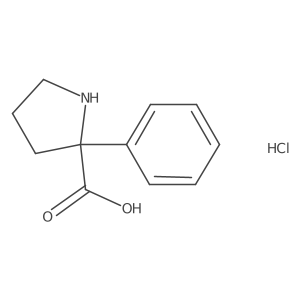 2-Phenylpyrrolidine-2-carboxylic acid hydrochloride结构式