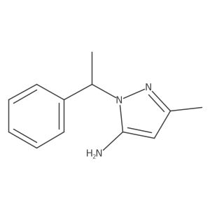 3-Methyl-1-(1-phenylethyl)-1H-pyrazol-5-amine结构式