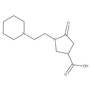 5-Oxo-1-[2-(1-piperidinyl)ethyl]-3-pyrrolidinecarboxylic acid结构式