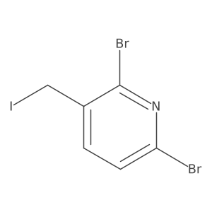 2,6-Dibromo-3-(iodomethyl)pyridine结构式