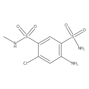 4-amino-6-chloro-1-N-methylbenzene-1,3-disulfonamide结构式