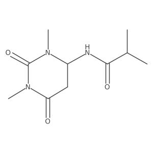 N-(1,3-dimethyl-2,6-dioxo-1,3-diazinan-4-yl)-2-methylpropanamide结构式