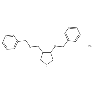 (3R,4R)-3-(Benzyloxy)-4-((benzyloxy)methyl)pyrrolidine hydrochloride Structure