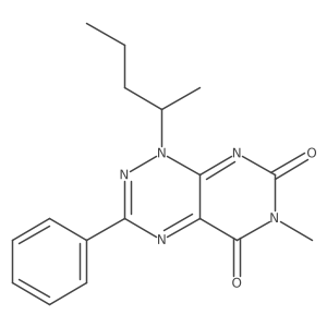 6-Methyl-1-(pentan-2-yl)-3-phenylpyrimido[5,4-e][1,2,4]triazine-5,7(1H,6H)-dione Structure