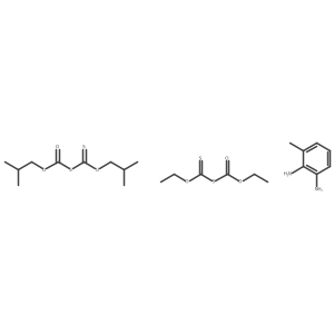 Ethyl ethoxycarbothioylsulfanylformate;3-methylbenzene-1,2-diamine;2-methylpropyl 2-methylpropoxycarbothioylsulfanylformate结构式