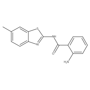 2-Amino-N-(6-methyl-2-benzothiazolyl)benzamide Structure