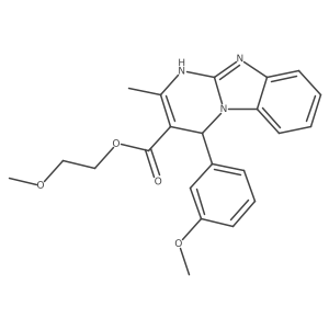 2-Methoxyethyl 4-(3-methoxyphenyl)-2-methyl-1,4-dihydropyrimido[1,2-a]benzimidazole-3-carboxylate结构式