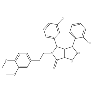 4-(3-Chlorophenyl)-5-[2-(3,4-dimethoxyphenyl)ethyl]-3-(2-hydroxyphenyl)-1,2,3,3a,4,6a-hexahydropyrrolo[3,4-c]pyrazol-6-one Structure
