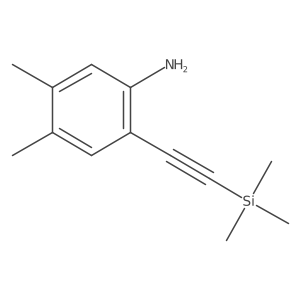 4,5-Dimethyl-2-((trimethylsilyl)ethynyl)aniline结构式