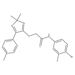 N-(4-bromo-3-methylphenyl)-2-{[2,2-dimethyl-5-(4-methylphenyl)-2H-imidazol-4-yl]sulfanyl}acetamide Structure