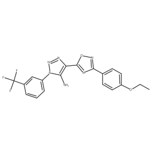 4-(3-(4-ethoxyphenyl)-1,2,4-oxadiazol-5-yl)-1-(3-(trifluoromethyl)phenyl)-1H-1,2,3-triazol-5-amine结构式