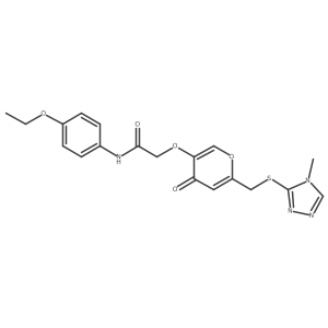 N-(4-ethoxyphenyl)-2-[6-[(4-methyl-1,2,4-triazol-3-yl)sulfanylmethyl]-4-oxo-pyran-3-yl]oxy-acetamide结构式
