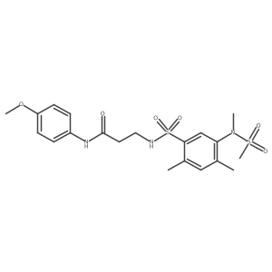 3-(2,4-dimethyl-5-(N-methylmethylsulfonamido)phenylsulfonamido)-N-(4-methoxyphenyl)propanamide Structure