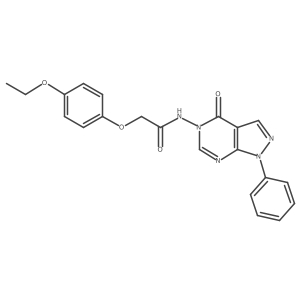 2-(4-ethoxyphenoxy)-N-(4-oxo-1-phenyl-1H-pyrazolo[3,4-d]pyrimidin-5(4H)-yl)acetamide结构式