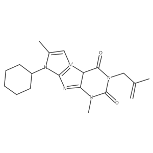 6-cyclohexyl-4,7-dimethyl-2-(2-methylprop-2-enyl)-9aH-purino[7,8-a]imidazol-9-ium-1,3-dione结构式
