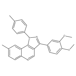3-(3,4-dimethoxyphenyl)-8-methyl-1-(p-tolyl)-1H-pyrazolo[4,3-c]quinoline结构式