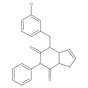 1-[(3-Chlorophenyl)methyl]-3-phenyl-4a,7a-dihydrothieno[3,2-d]pyrimidine-2,4-dione结构式