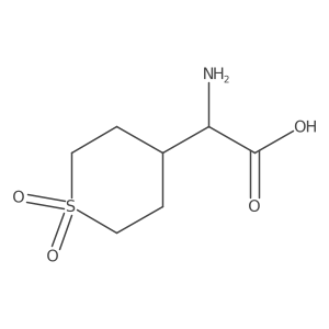 (S)-2-Amino-2-(1,1-dioxidotetrahydro-2H-thiopyran-4-yl)aceticacid Structure
