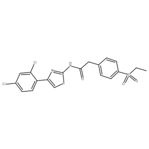 N-(4-(2,4-dichlorophenyl)thiazol-2-yl)-2-(4-(ethylsulfonyl)phenyl)acetamide Structure