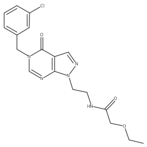 N-(2-(5-(3-chlorobenzyl)-4-oxo-4,5-dihydro-1H-pyrazolo[3,4-d]pyrimidin-1-yl)ethyl)-2-ethoxyacetamide结构式