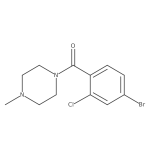 (4-Bromo-2-chlorophenyl)(4-methyl-1-piperazinyl)methanone结构式