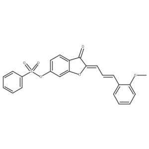 (2Z)-2-[(2E)-3-(2-methoxyphenyl)prop-2-en-1-ylidene]-3-oxo-2,3-dihydro-1-benzofuran-6-yl benzenesulfonate Structure