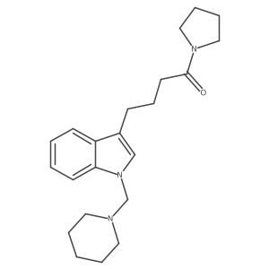 3-[4-oxo-4-(1-pyrrolidinyl)butyl]-1-(1-piperidinylmethyl)-1H-indole结构式