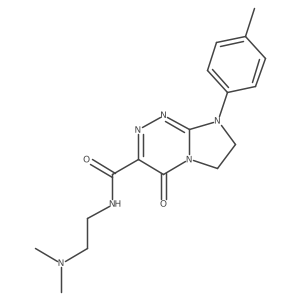 N-(2-(dimethylamino)ethyl)-4-oxo-8-(p-tolyl)-4,6,7,8-tetrahydroimidazo[2,1-c][1,2,4]triazine-3-carboxamide结构式
