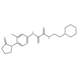 N1-(3-methyl-4-(2-oxopyrrolidin-1-yl)phenyl)-N2-(2-morpholinoethyl)oxalamide结构式