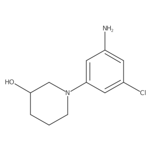 1-(3-Amino-5-chlorophenyl)piperidin-3-ol Structure