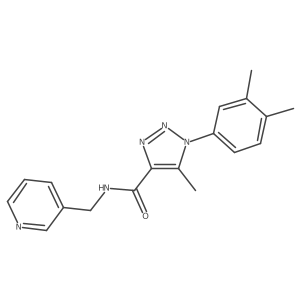 1-(3,4-dimethylphenyl)-5-methyl-N-(pyridin-3-ylmethyl)-1H-1,2,3-triazole-4-carboxamide结构式