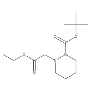 tert-butyl 2-(2-ethoxy-2-oxoethyl)tetrahydro-1(2H)-pyridazinecarboxylate结构式