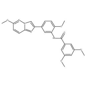 3,5-dimethoxy-N-(2-methoxy-5-(6-methoxyimidazo[1,2-b]pyridazin-2-yl)phenyl)benzamide结构式