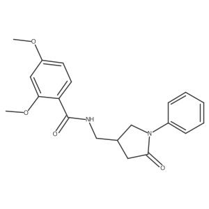 2,4-dimethoxy-N-[(5-oxo-1-phenylpyrrolidin-3-yl)methyl]benzamide结构式
