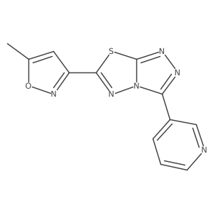 6-(5-Methyl-1,2-oxazol-3-yl)-3-(pyridin-3-yl)[1,2,4]triazolo[3,4-b][1,3,4]thiadiazole结构式