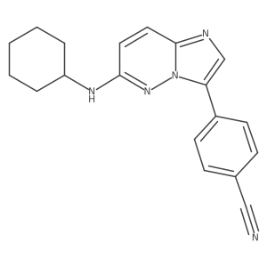 4-(6-(Cyclohexylamino)imidazo[1,2-b]pyridazin-3-yl)benzonitrile结构式