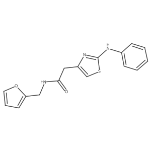 N-(furan-2-ylmethyl)-2-(2-(phenylamino)thiazol-4-yl)acetamide Structure