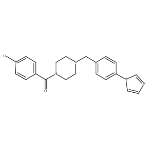 1-[4-Chlorophenylcarbonyl]-4-[4-(imidazol-1-yl)phenylmethyl]-piperazine结构式