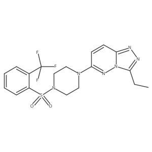 1-{3-Ethyl-[1,2,4]triazolo[4,3-b]pyridazin-6-yl}-4-[2-(trifluoromethyl)benzenesulfonyl]piperazine Structure