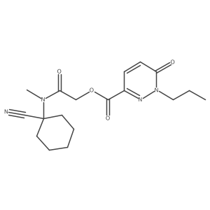 [(1-Cyanocyclohexyl)(methyl)carbamoyl]methyl 6-oxo-1-propyl-1,6-dihydropyridazine-3-carboxylate结构式