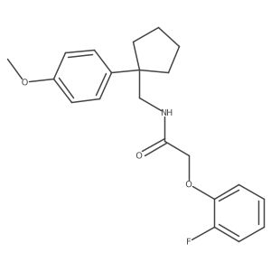 2-(2-fluorophenoxy)-N-((1-(4-methoxyphenyl)cyclopentyl)methyl)acetamide Structure