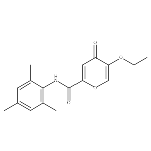 5-ethoxy-N-mesityl-4-oxo-4H-pyran-2-carboxamide Structure