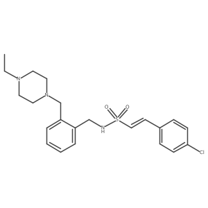2-(4-chlorophenyl)-N-({2-[(4-ethylpiperazin-1-yl)methyl]phenyl}methyl)ethene-1-sulfonamide结构式